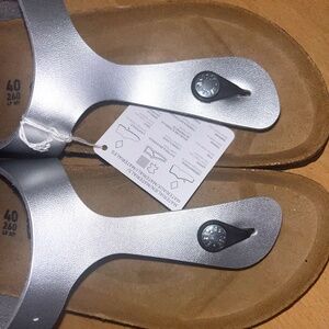 Gizeh Birko-Flor Silver Birkenstocks